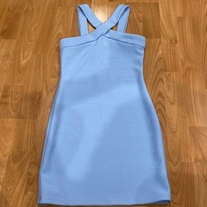 blue dress